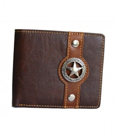 texas concho bifold wallet coffee