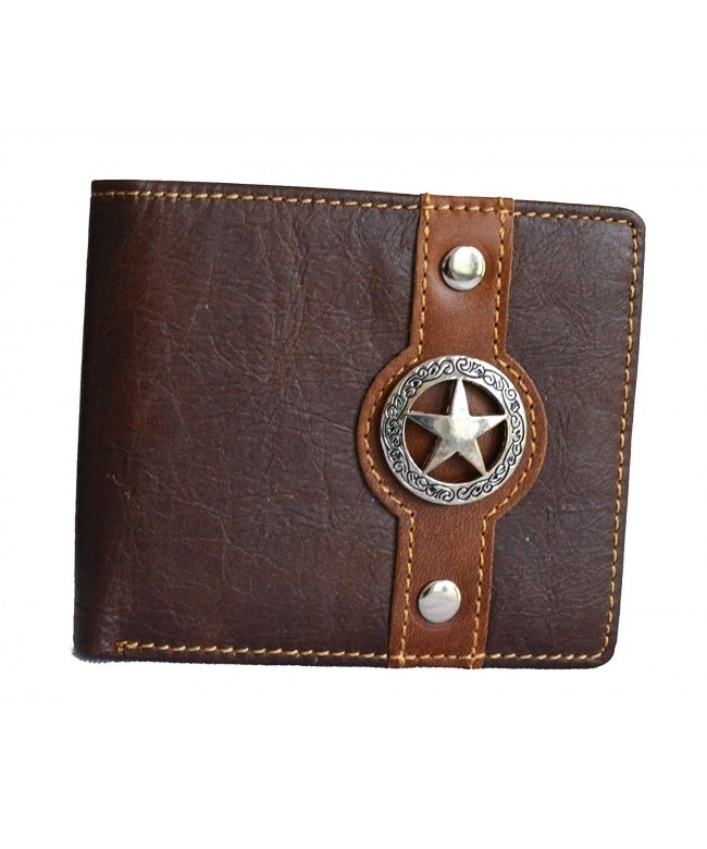 texas concho bifold wallet coffee