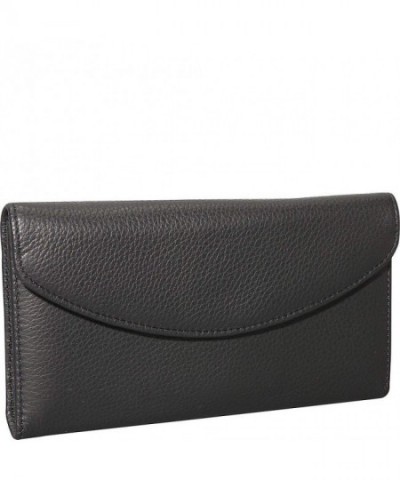 Buxton Check Clutch Black Chocolate