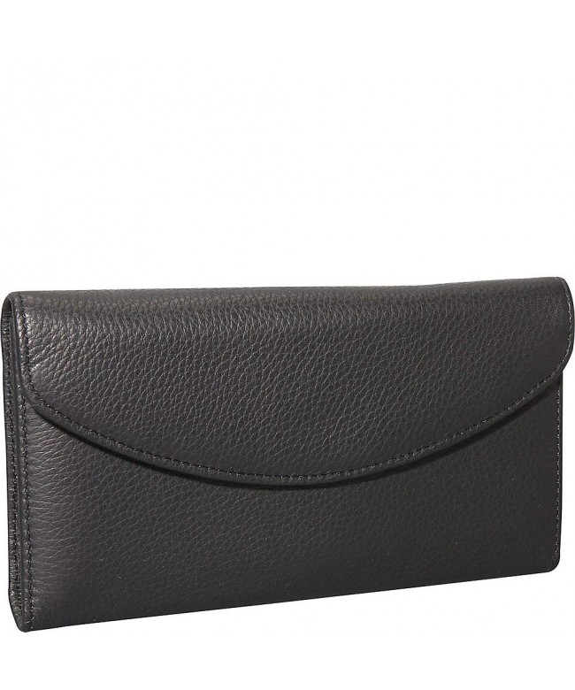 Buxton Check Clutch Black Chocolate