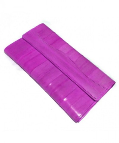 Trifold function natural genuine eelskin