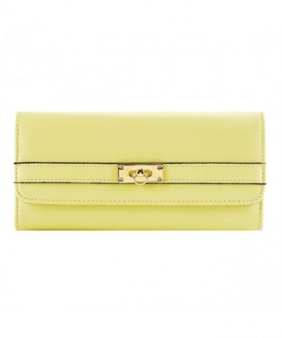 Damara Leather Trifold Holder Yellow