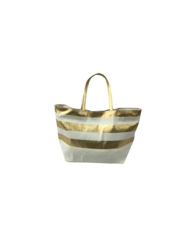 FashionIt Friendly Totes Metallic Stripes
