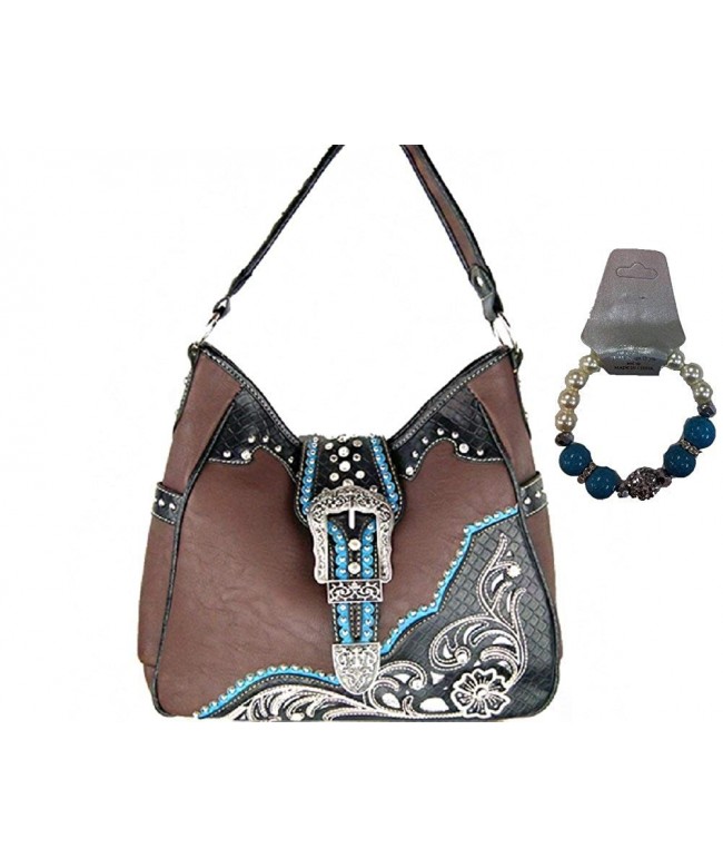 Concealed Western Embroidery Rhinestone Bracelet