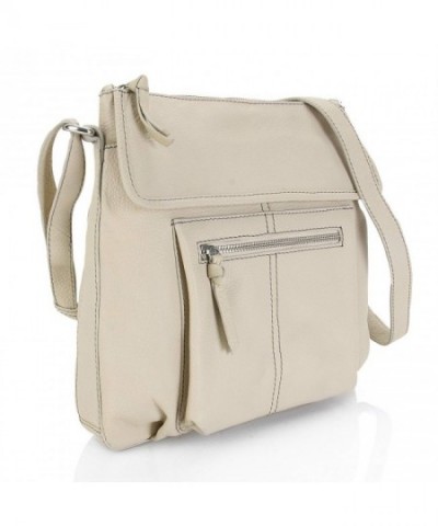 Hadaki Leather Crossbody Shoulder Semolina