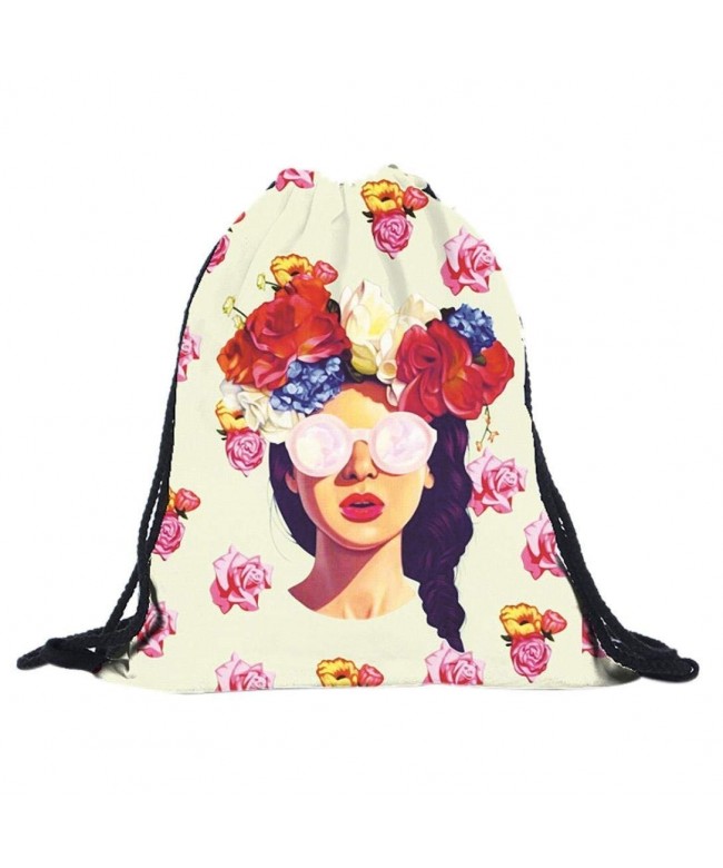 Creazy Printing Backpack Softback drawstring