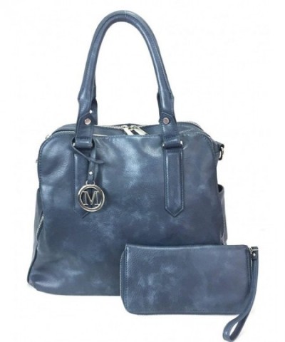 Leatherette Triple Compartments Satchel Wallet