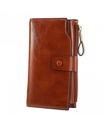 WOZEAH Blocking Capacity Leather Organizer