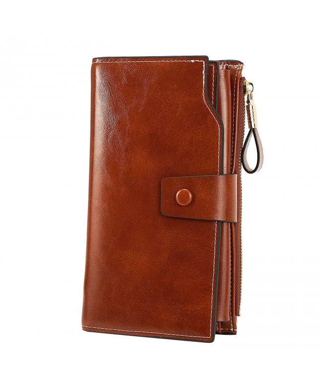 WOZEAH Blocking Capacity Leather Organizer