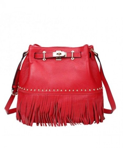 Moonwind Drawstring Leather Shoulder Handbag