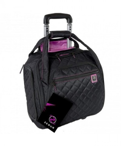 ZEGUR Quilted Rolling Underseat Luggage