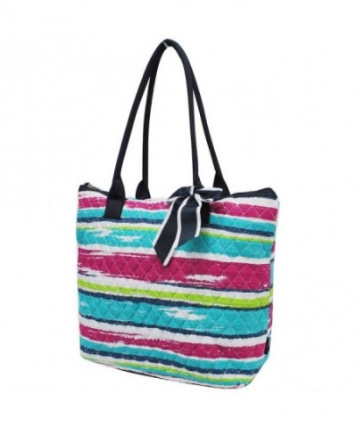 Rainbow Stripes NGIL Quilted Tote