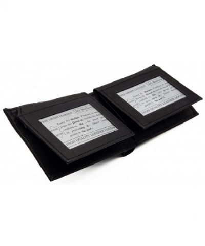 Wallets Leather Bifold Flip up Windows