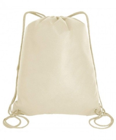 Drawstring Backpacks Non Woven Sportpacks Natural