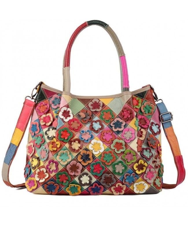 YALUXE Lambskin Multicolor Crossbody Shoulder