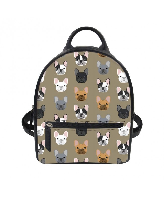 Instantarts Flower Leather Backpack Shoulder