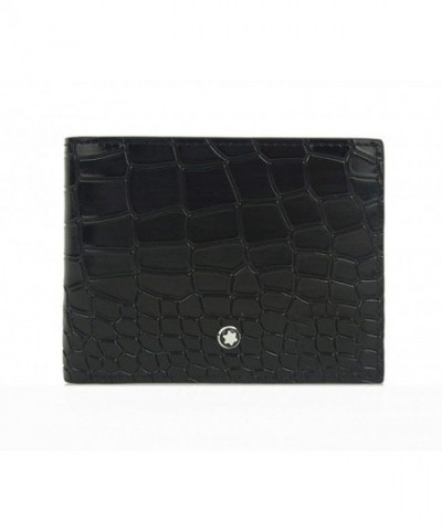 Bifold Wallet Leather Alligator Pattern