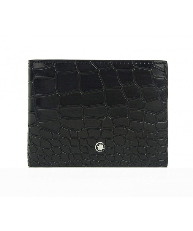 Bifold Wallet Leather Alligator Pattern