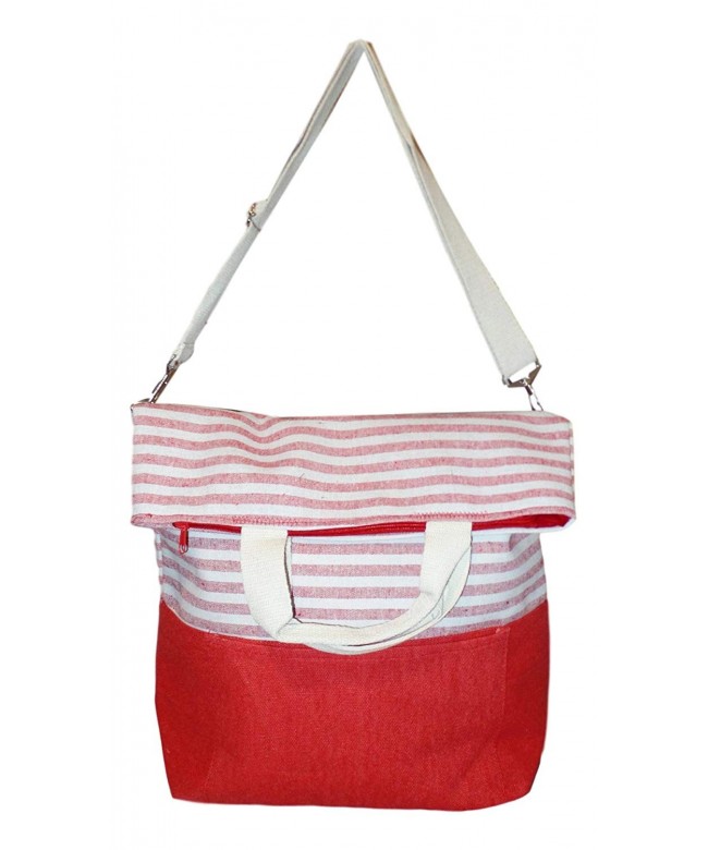 Striped Carry Fashion Beach Tote