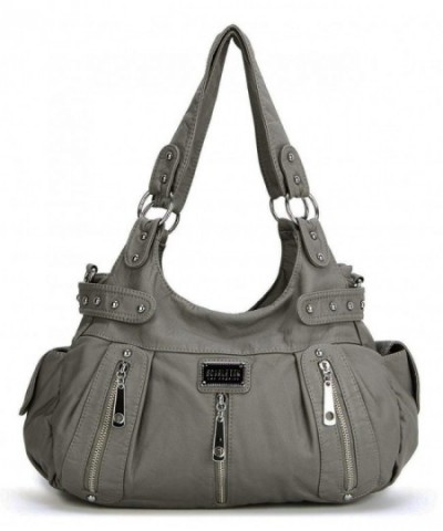 Scarleton Front Zipper Washed Shoulder
