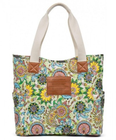 Malirona Canvas Zippered Shoulder Flower