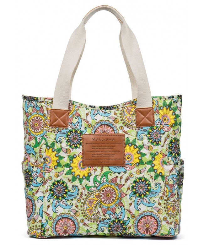 Malirona Canvas Zippered Shoulder Flower