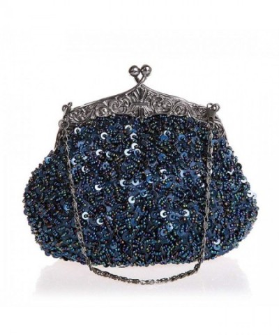 Beaded Sequin Design Flower Evening
