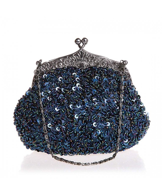 Beaded Sequin Design Flower Evening