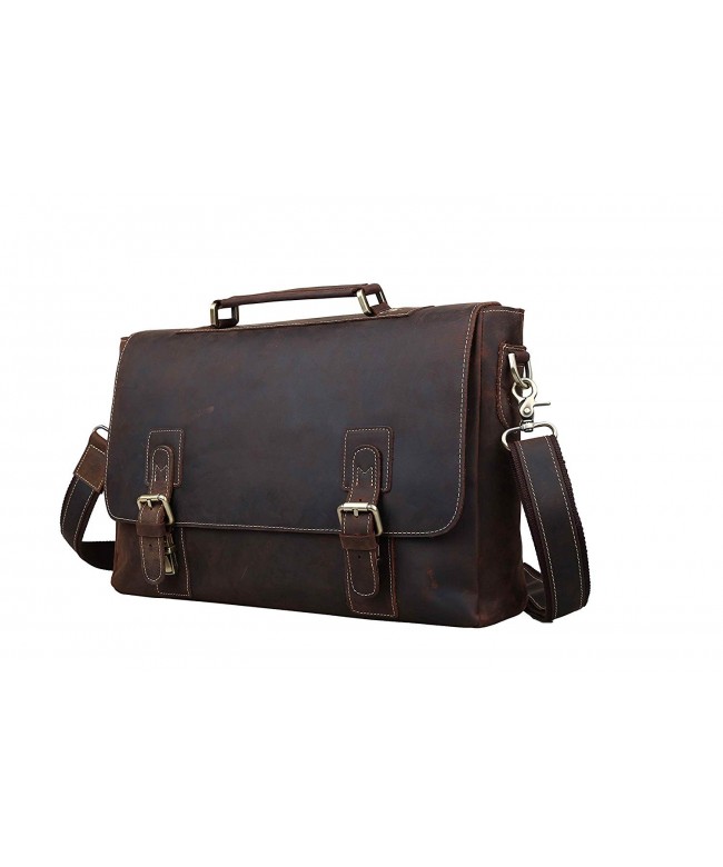 Leather Briefcases Laptop Messenger Shoulder