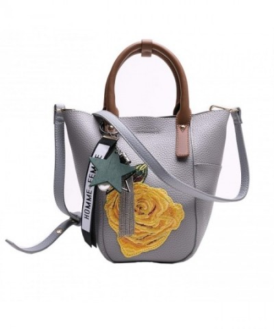 MUSAA Handbags Satchel Shoulder Embroidery