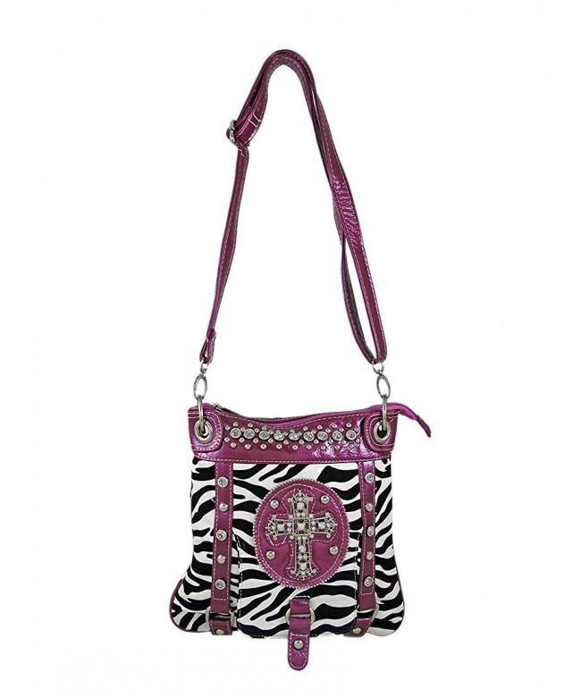 Zebra Print Rhinestone Womens Purple