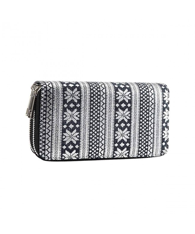 Double Zipper Wallet Handbag Organizer