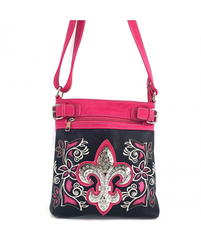 Justin West Rhinestone Messenger Crossbody