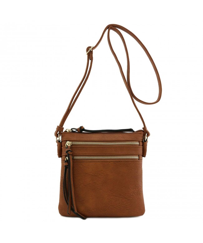 Functional Multi Pocket Crossbody Brown