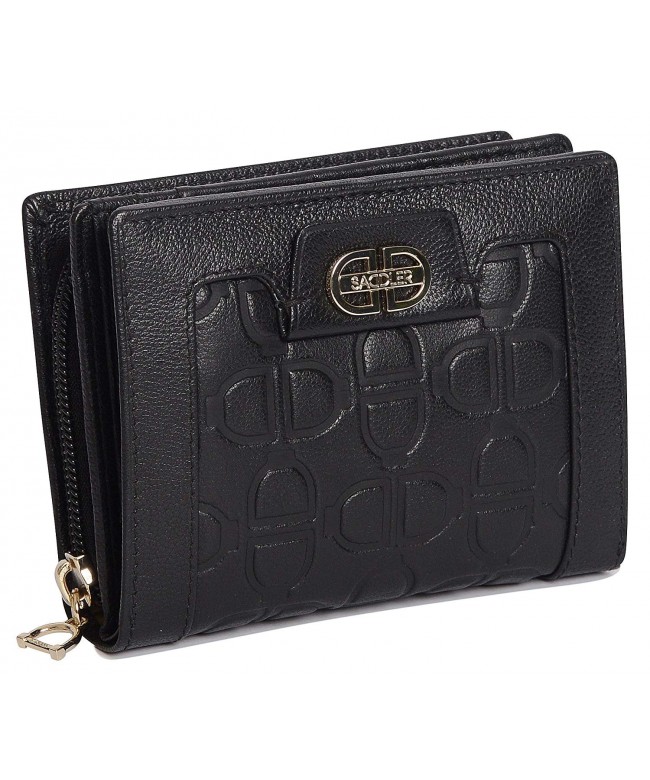 SADDLER Leather Monogrammed Bi fold Backside